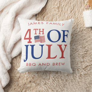 Coussin Joyeux 4 juillet fête de l'indépendance photo de l