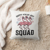 Coussin Joyeux 4 juillet Flamingo Squad Vector Design_1 (Couverture)