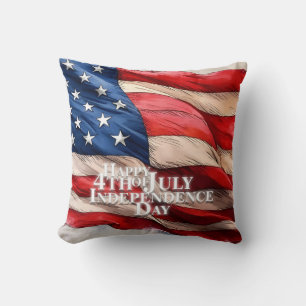 Coussin Joyeux 4 juillet - Jour de l'Indépendance