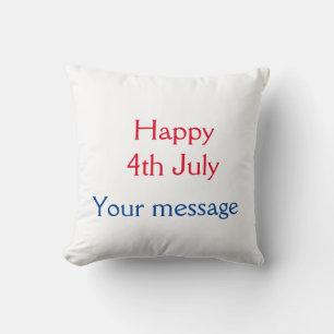 Coussin Joyeux 4 juillet jour de l'indépendance ajoutez no