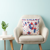 Coussin Joyeux 4 juillet Red Blue Cute Party (Chaise)