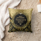 Coussin Joyeux 50e anniversaire de Mariage Black & Shiny G (Couverture)
