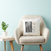 Coussin Joyeux 50e anniversaire nom du couple date de mari (Chaise)