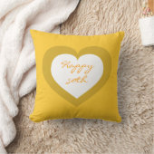 Coussin Joyeux 50ème coeur blanc et or (Couverture)