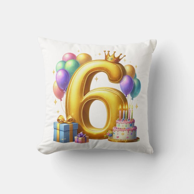 Coussin Joyeux 6e Anniversaire (Recto)