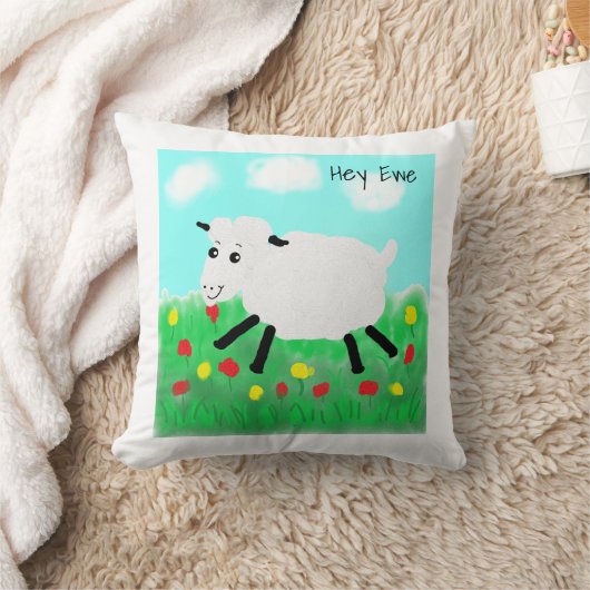 Coussin Joyeux agneau mignon (Couverture)