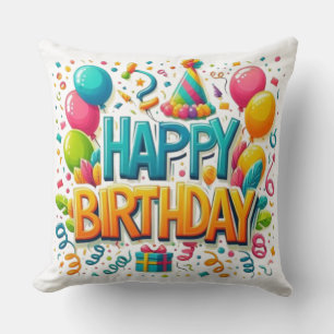 Coussin Joyeux anniversaire