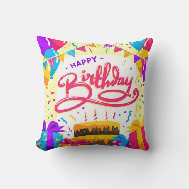Coussin Joyeux anniversaire (Recto)