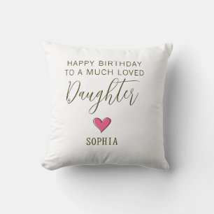Coussin Joyeux Anniversaire à une Fille Très Aimée – Sur M