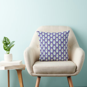 Coussin Joyeux Anniversaire Bleu Cupcake Sprinkles Frostin
