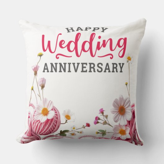 Coussin Joyeux anniversaire de mariage  (Recto)