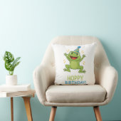 Coussin Joyeux Anniversaire Drôle Grenouille Enfants (Chaise)