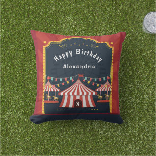 Coussin Joyeux anniversaire enfant s'amuser Personnaliser