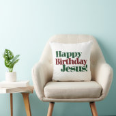 Coussin Joyeux anniversaire Jésus c'est Noël (Chaise)