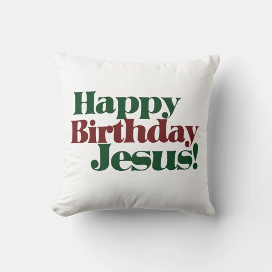 Coussin Joyeux anniversaire Jésus c'est Noël (Recto)