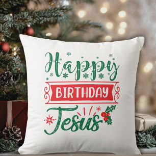 Coussin Joyeux anniversaire Jésus Noël