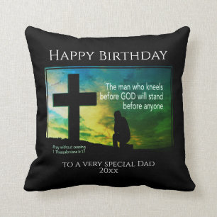 Coussin Joyeux anniversaire papa HOMME QUI SE RESSENT AVAN