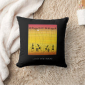Coussin Joyeux Anniversaire Sunset Danseurs de fête (Couverture)