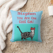 Coussin Joyeux anniversaire Vous Cool Tabby Chat Mens Mari (Couverture)