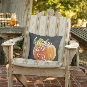 Coussin Joyeux Automne à Tous Citrouille sur Tableau Noir