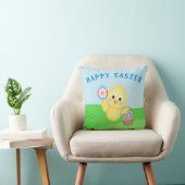 Coussin Joyeux bébé poussin de Pâques lapin de Pâques mign (Chaise)