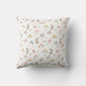 Coussin Joyeux Bunny de Pâques Fleurs sauvages mignonette  (Verso)