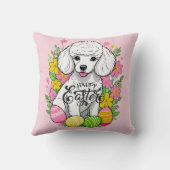 Coussin Joyeux caniche de Pâques (Verso)