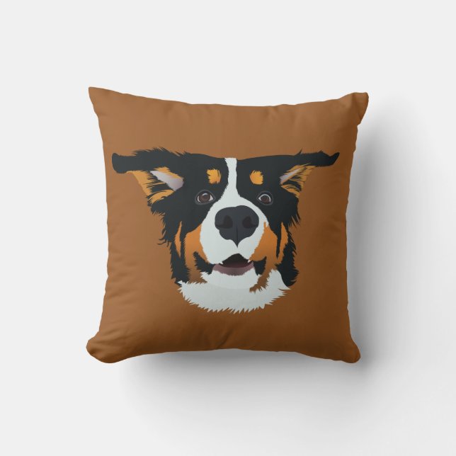 Coussin Joyeux chien de montagne bernois (Recto)