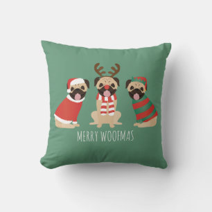 Coussin Joyeux Chiens de Carlin Woofmas