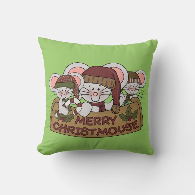 Coussin Joyeux Christmouse (Recto)