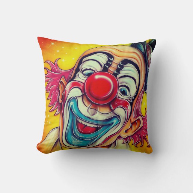 Coussin Joyeux clown de cirque (Recto)