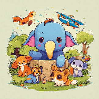 Coussin Joyeux compagnons de jungle Jouer l'oreiller