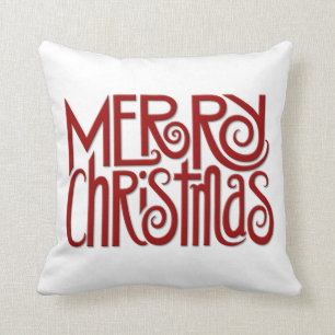 Coussin Joyeux crosse rouge de Noël