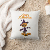 Coussin Joyeux épouvantail d'Halloween (Couverture)