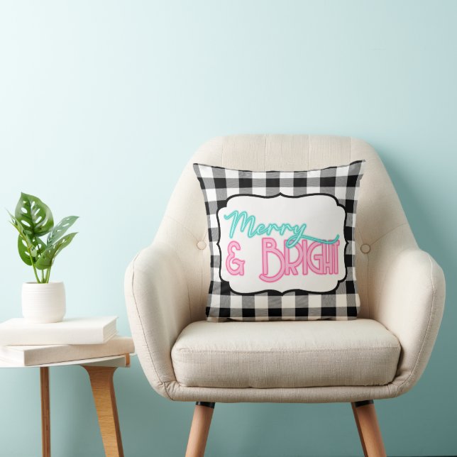 Coussin Joyeux et brillant Buffalo Plaid (Chaise)