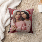 Coussin Joyeux et brillant lesbienne rose rétro | Photo pe (Couverture)