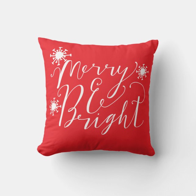 Coussin Joyeux et brillant Noël (Recto)
