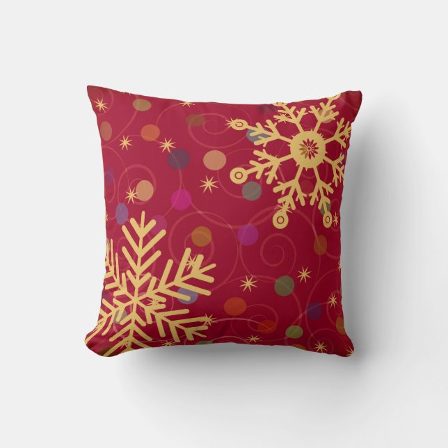 Coussin Joyeux et brillant Noël Feu de neige Bendel (Recto)