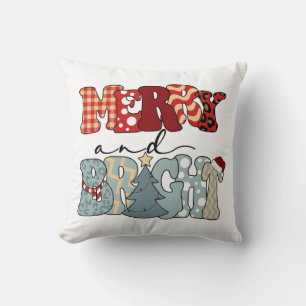 Coussin Joyeux et brillant Noël-Joyeux Noël-Amusant