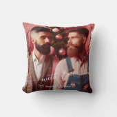 Coussin Joyeux et gris clair rose rétro | Photo personnali (Recto)