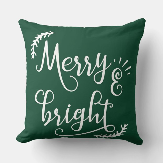 Coussin Joyeux et lumineux Noël (Recto)
