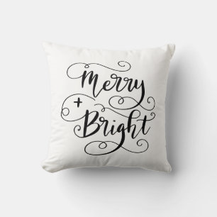 Coussin Joyeux Et Lumineux Script De Noël