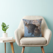 Coussin Joyeux et mignons quokkas sur la plage (Chaise)