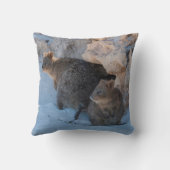 Coussin Joyeux et mignons quokkas sur la plage (Verso)