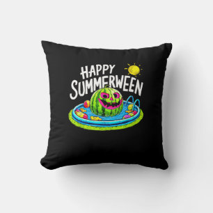 Coussin Joyeux été pastèque Jack-O-Lantern
