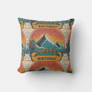 Coussin Joyeux gâteau d'anniversaire