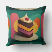 Coussin Joyeux gâteau du jour de naissance (Verso)