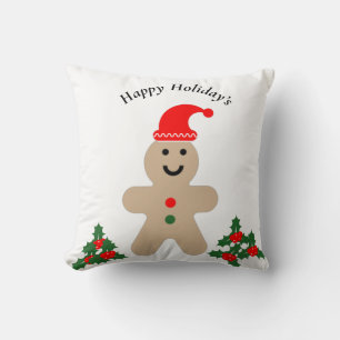 Coussin Joyeux Ginger Pread Man Holiday