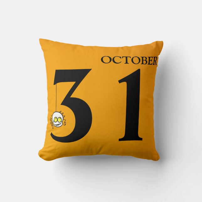 Coussin Joyeux Halloween 31 Octobre Jeu d'oreiller (Recto)