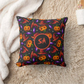Coussin Joyeux Halloween Citrouille Effrayante Chapeau de (Couverture)